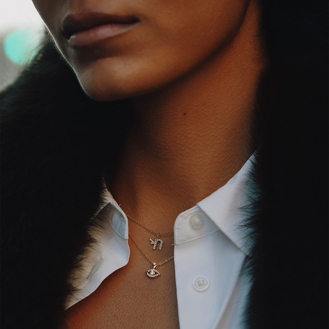 שרשרת חי משובץ יהלומים