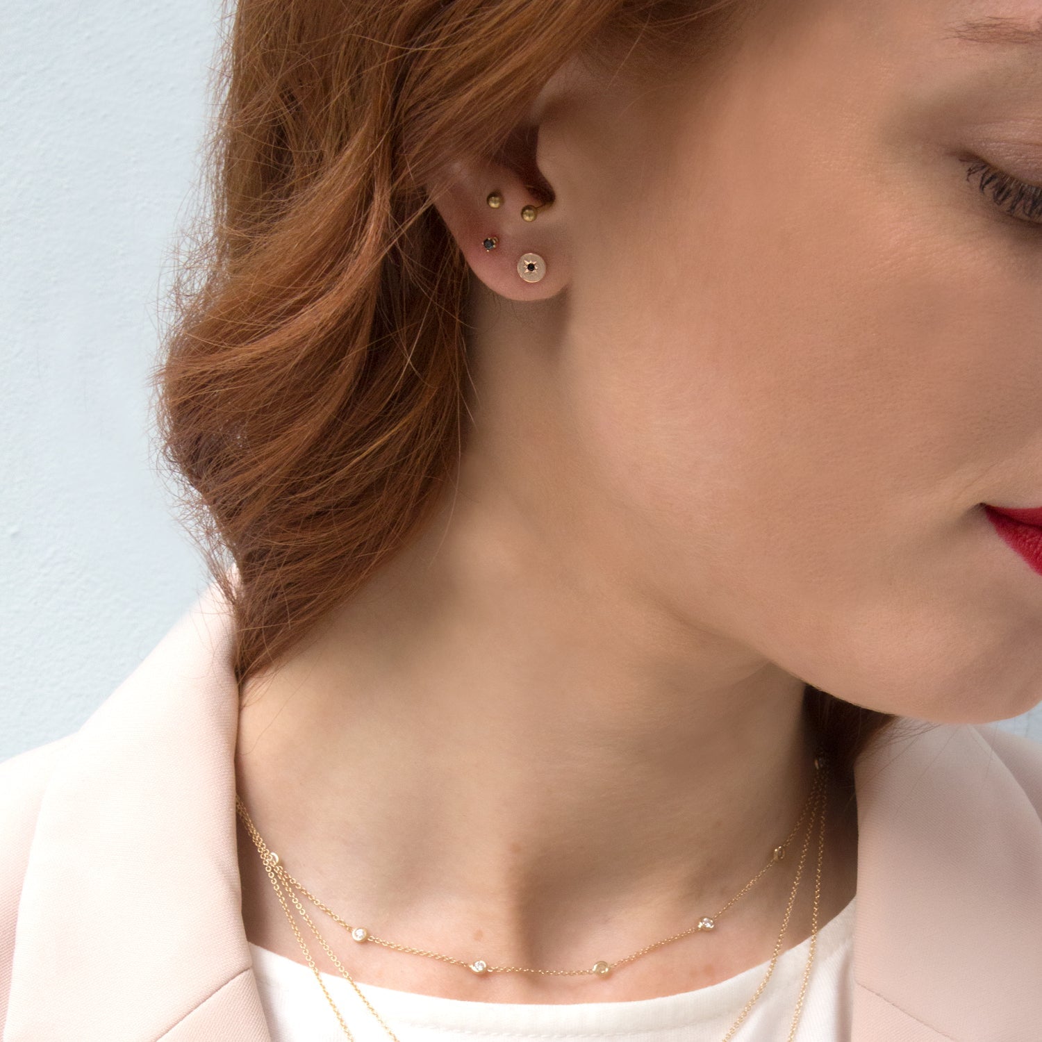 עגיל יהלום שחור ILU