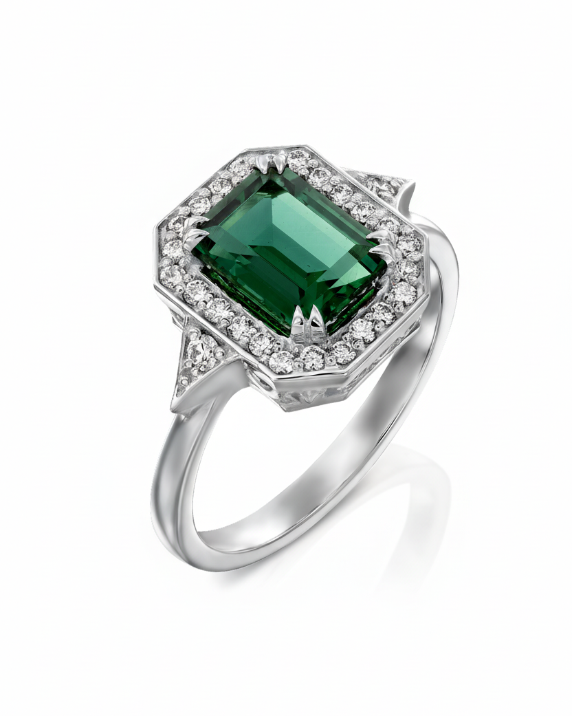 טבעת קתרינה עם אמרלד צ'טהאם