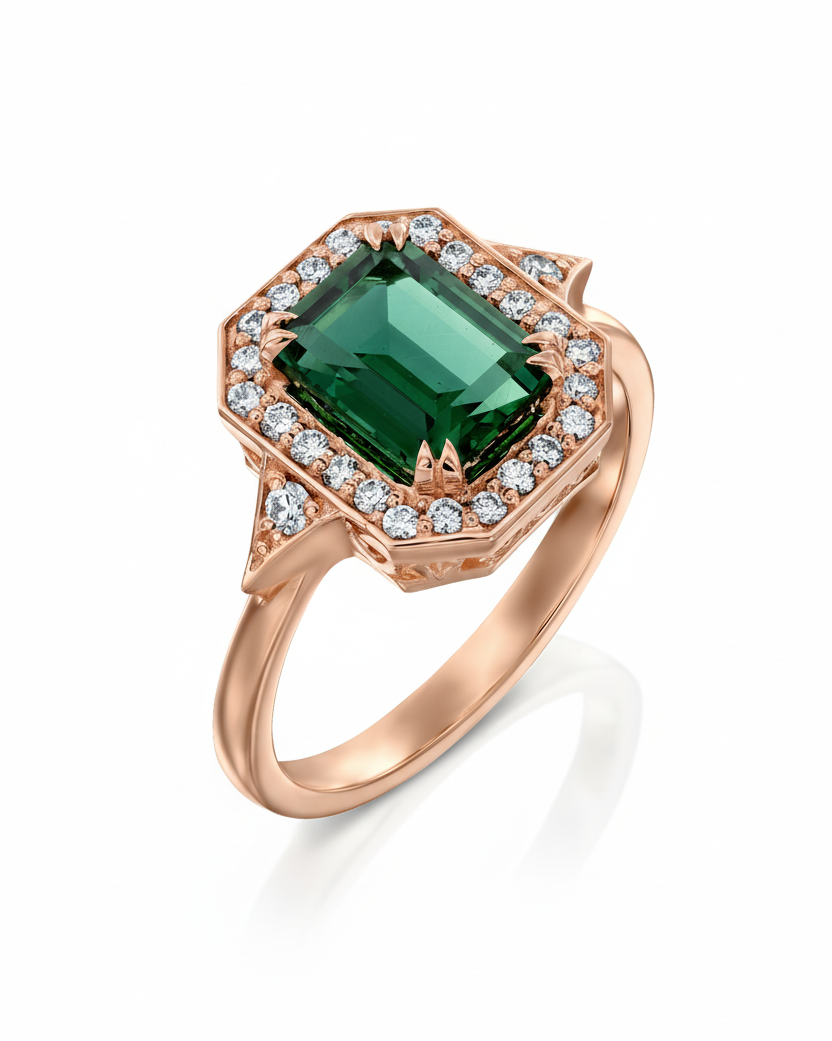 טבעת קתרינה עם אמרלד צ'טהאם