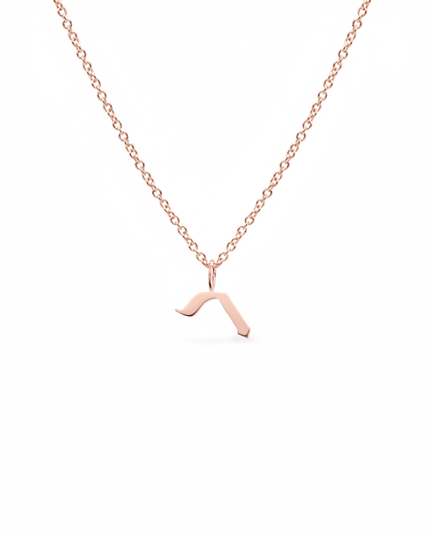 שרשרת תליון אות קטנה