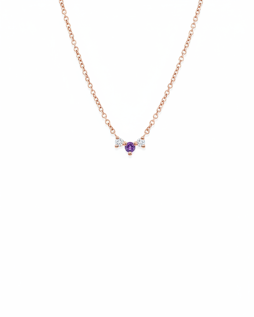 שרשרת פרידה אמטיסט ויהלומים