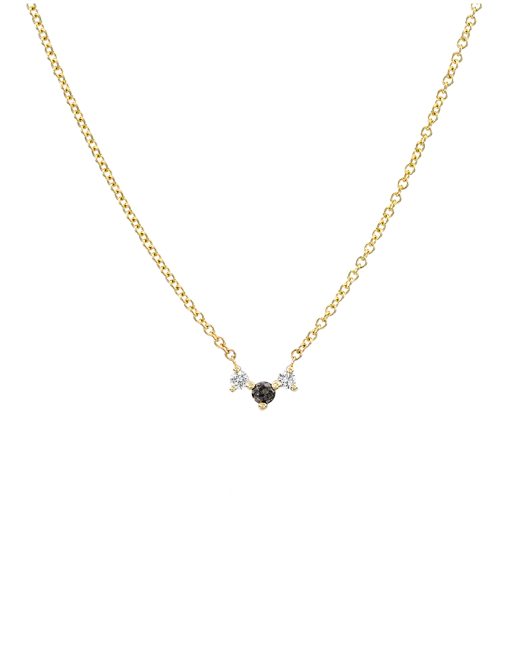 שרשרת פרידה יהלומים אפור ולבן