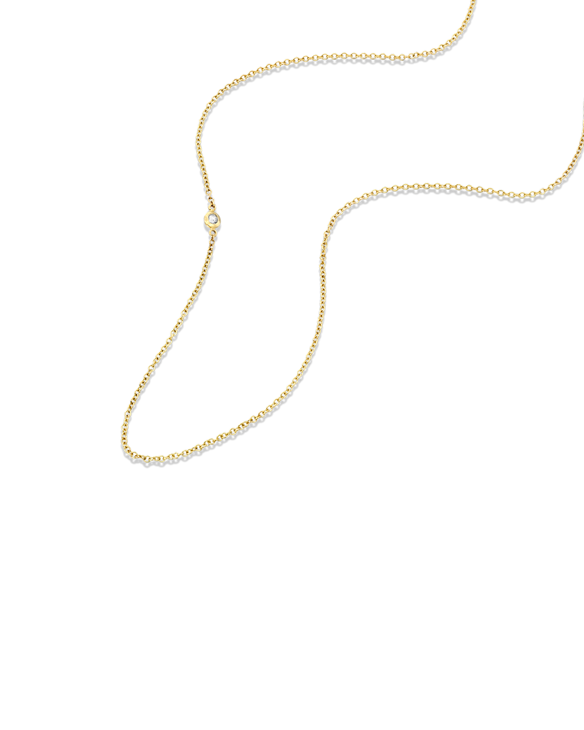 שרשרת זהב אלכסיס יהלום לבן