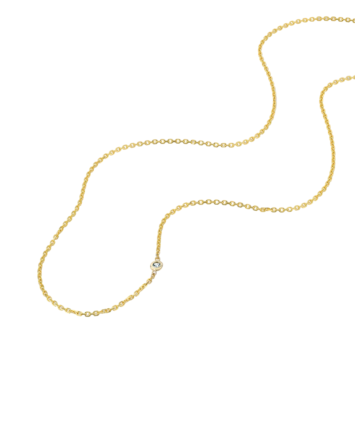 שרשרת זהב אלכסיס אקוומרין