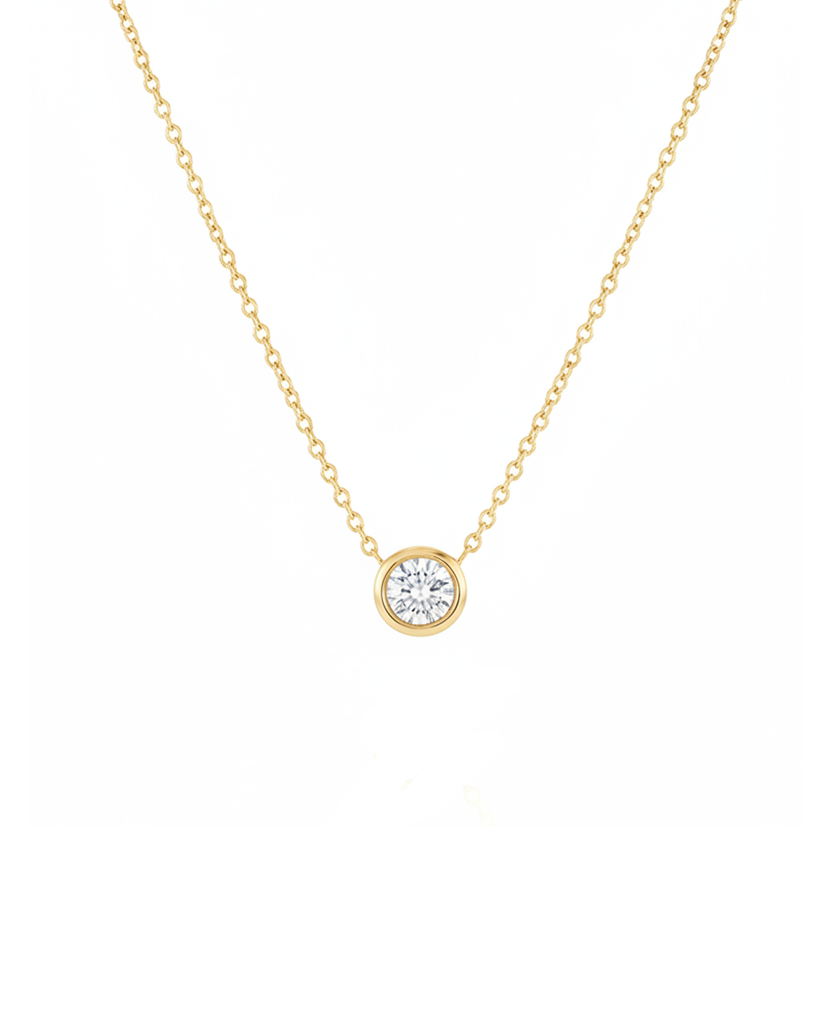 שרשרת מרגריטה עם יהלום לבן