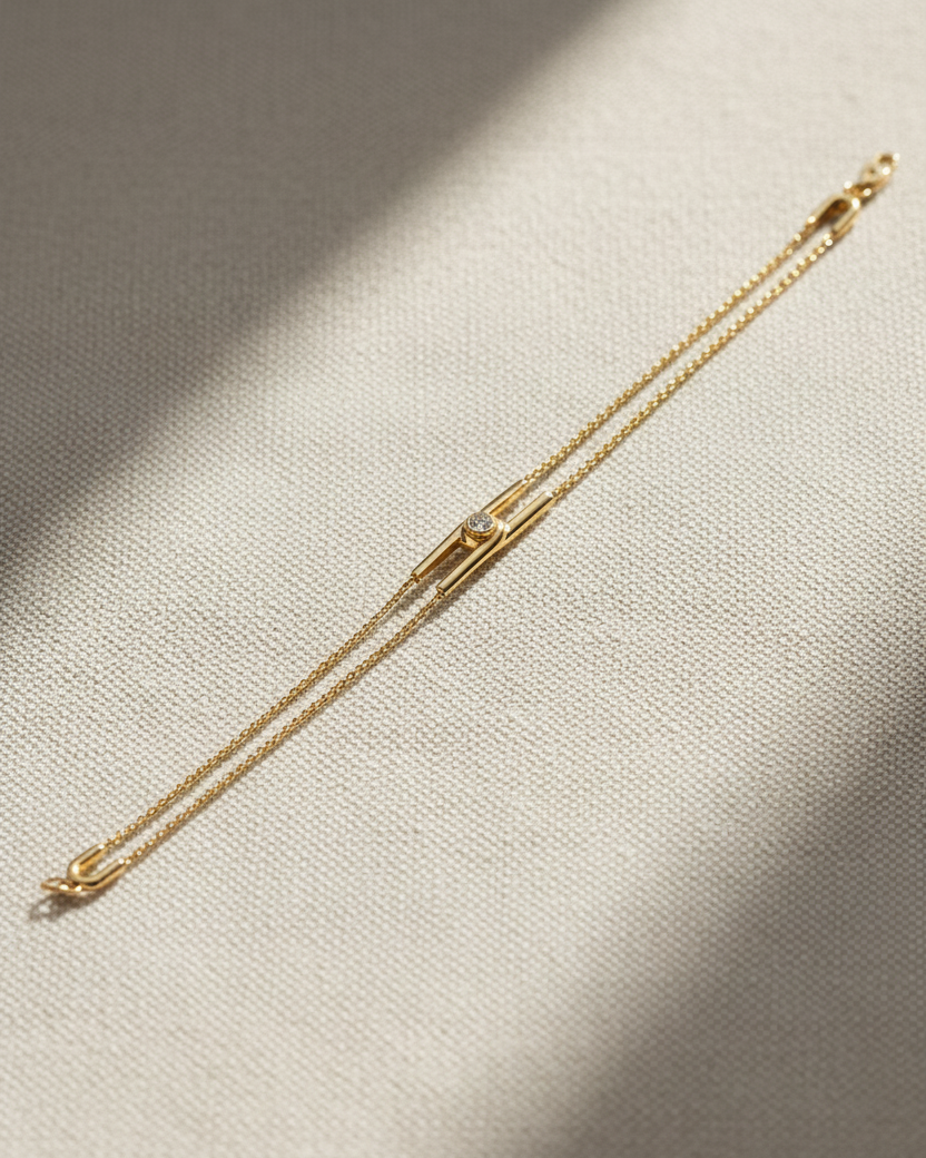 צמיד 09 - יהלום לבן