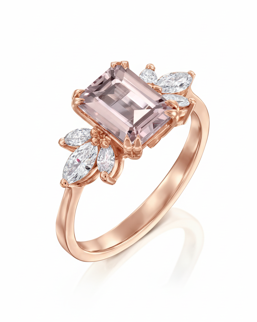 טבעת דפני מורגנייט