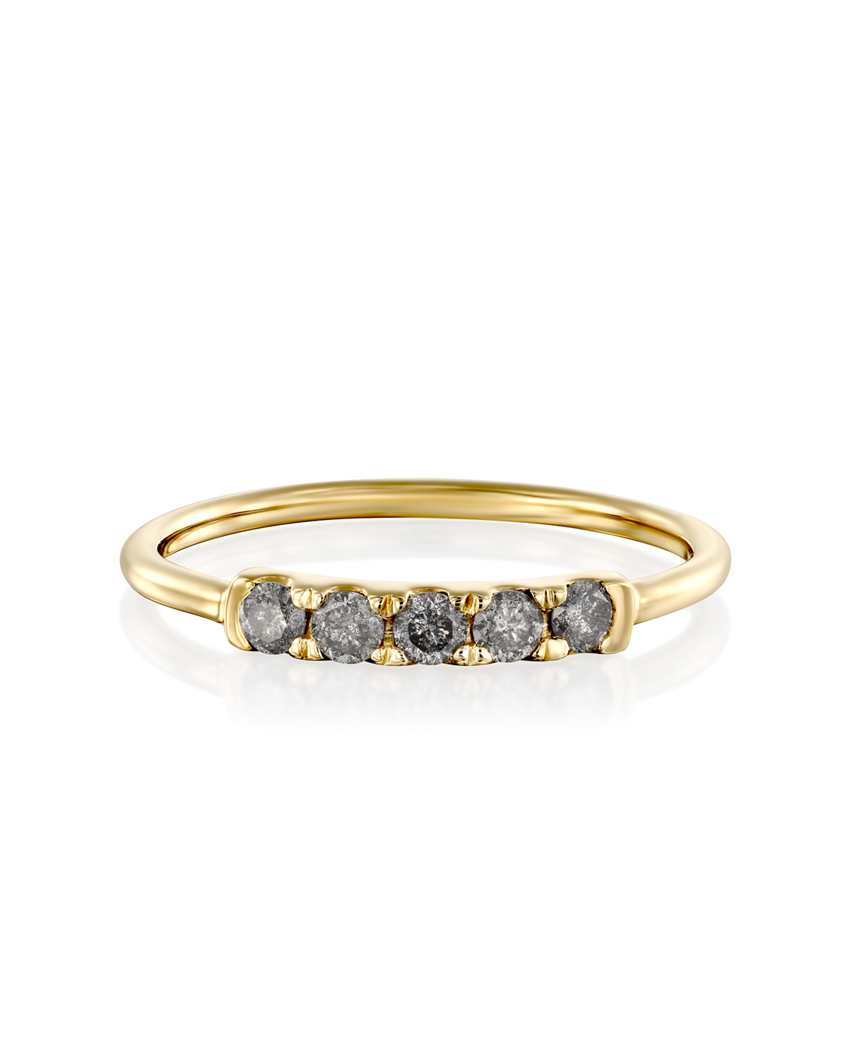 טבעת קנדי יהלומים אפורים