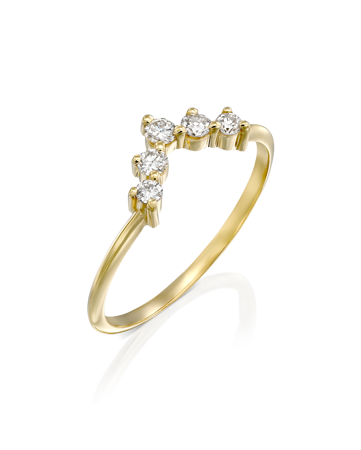 טבעת הרמון יהלומים לבנים