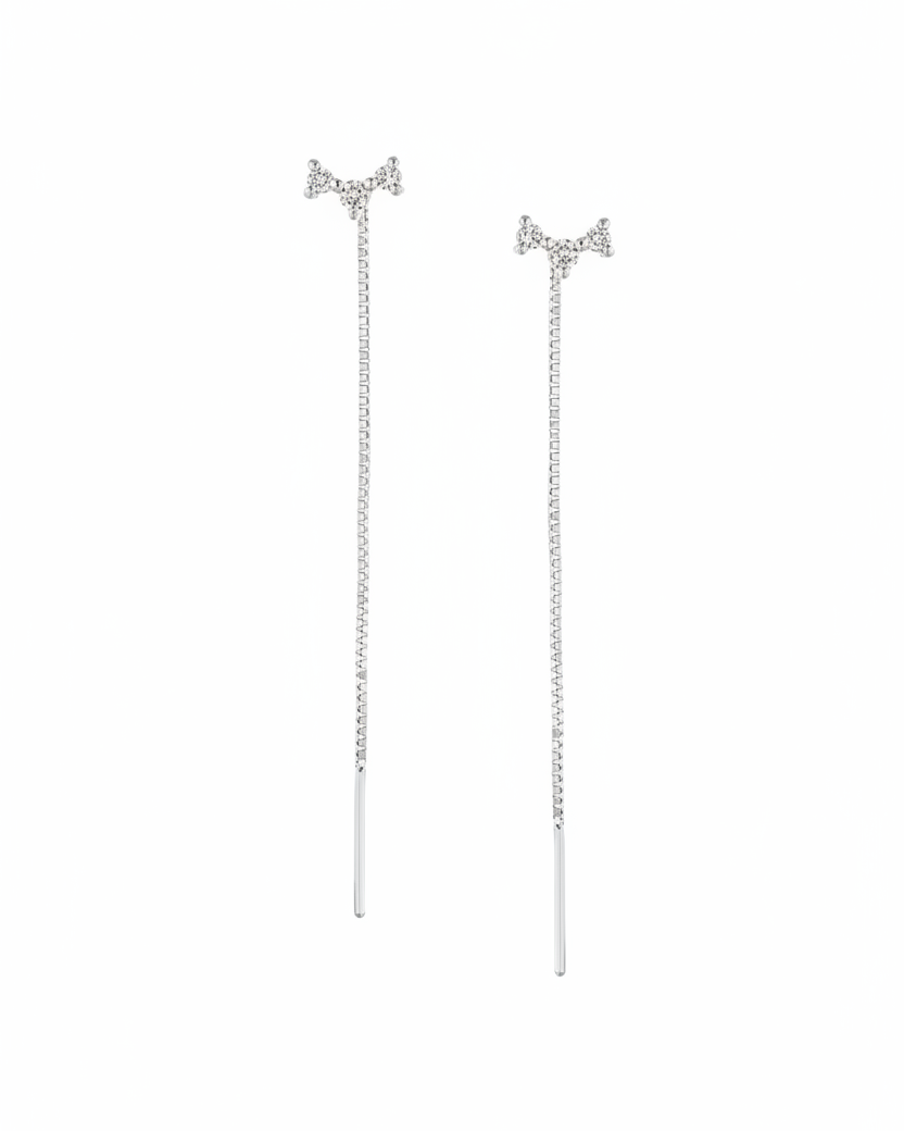 עגיל נוני פרידה יהלומים לבנים