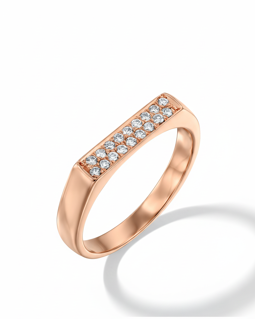 טבעת שרלוט יהלומים לבנים