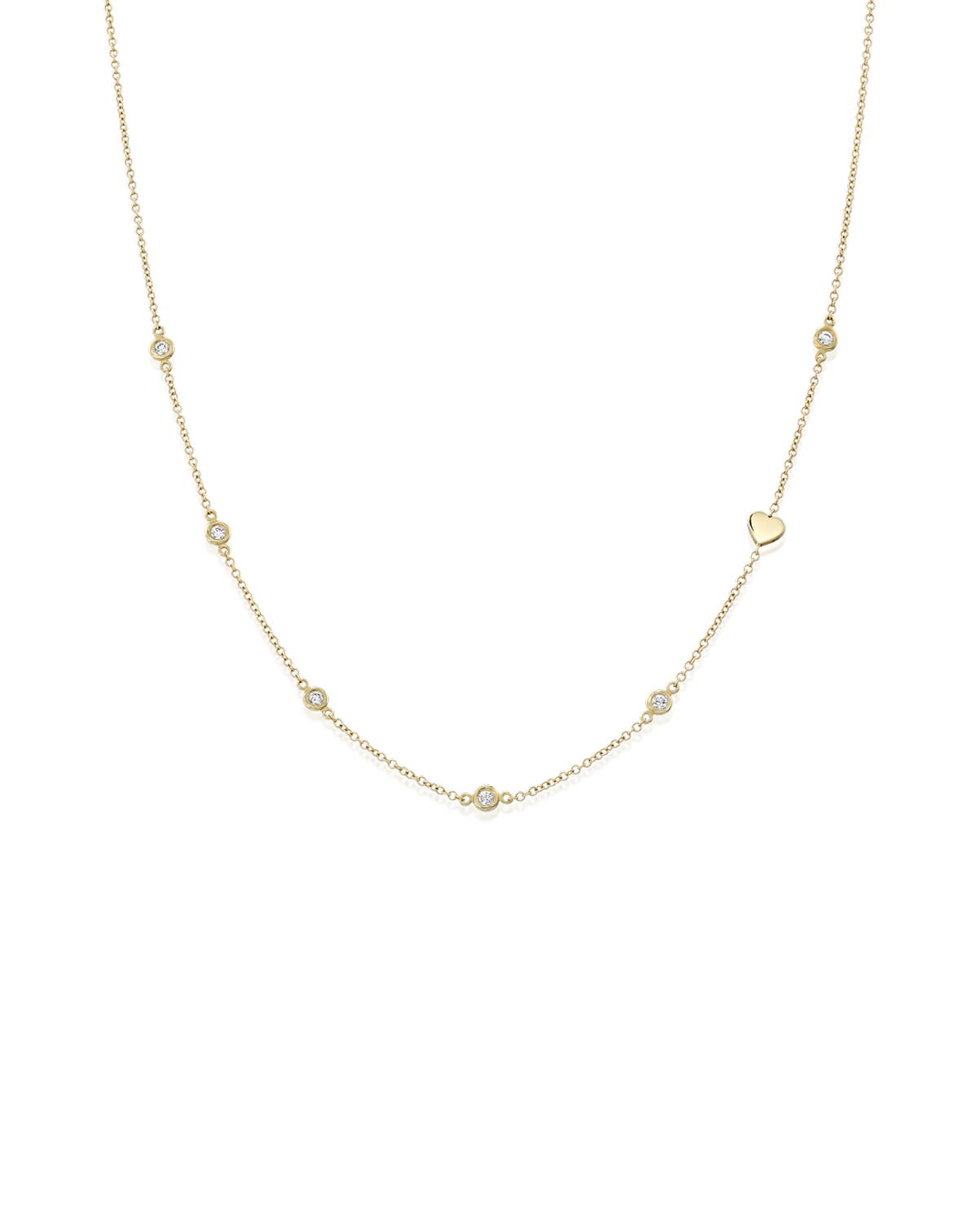 שרשרת אלכס 6 יהלומים בתוספת לב