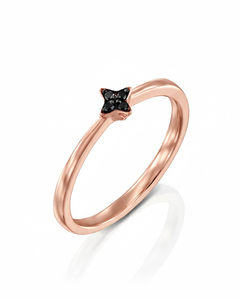 טבעת מארס יהלומים שחורים