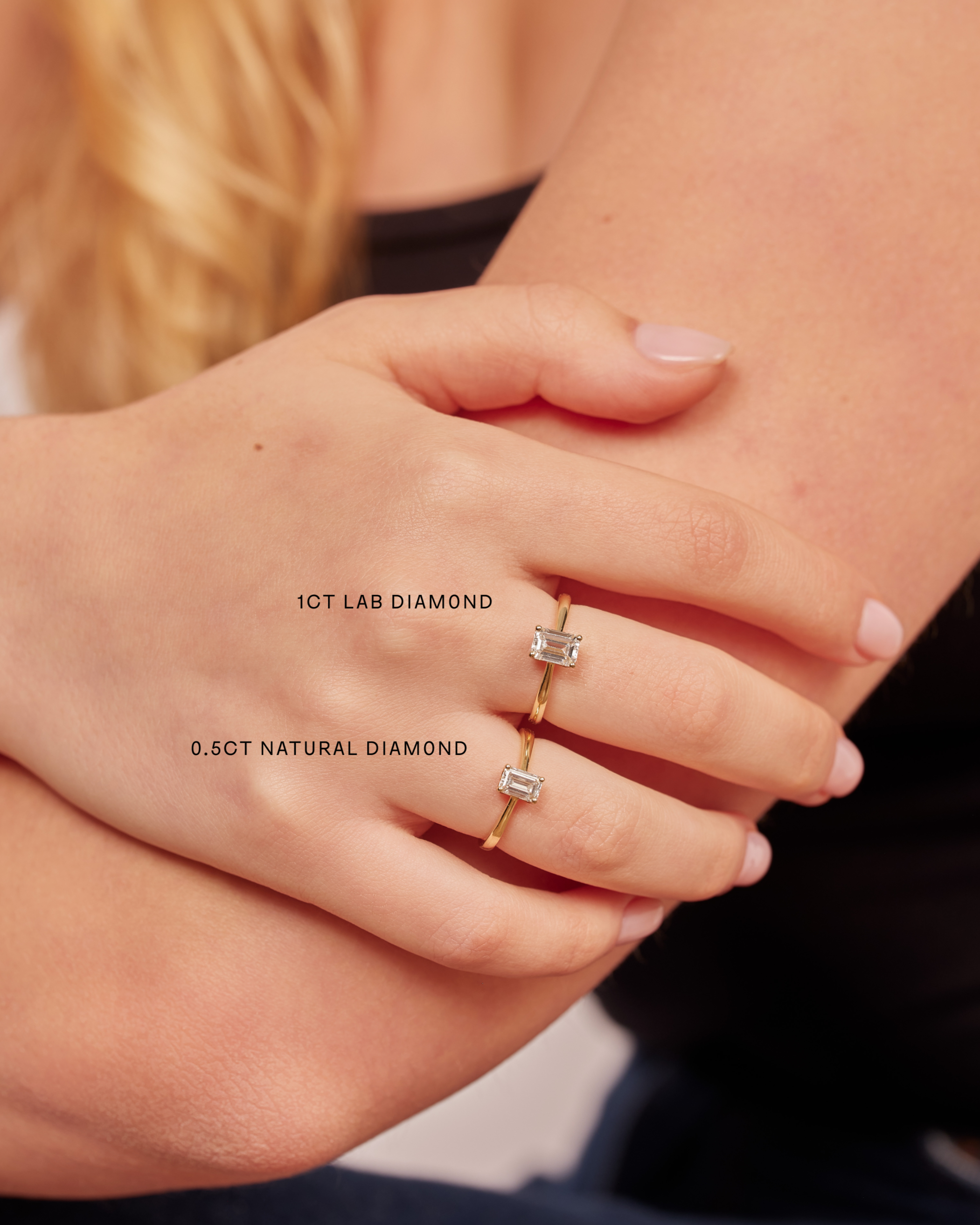 טבעת הפבורן יהלום מעבדה