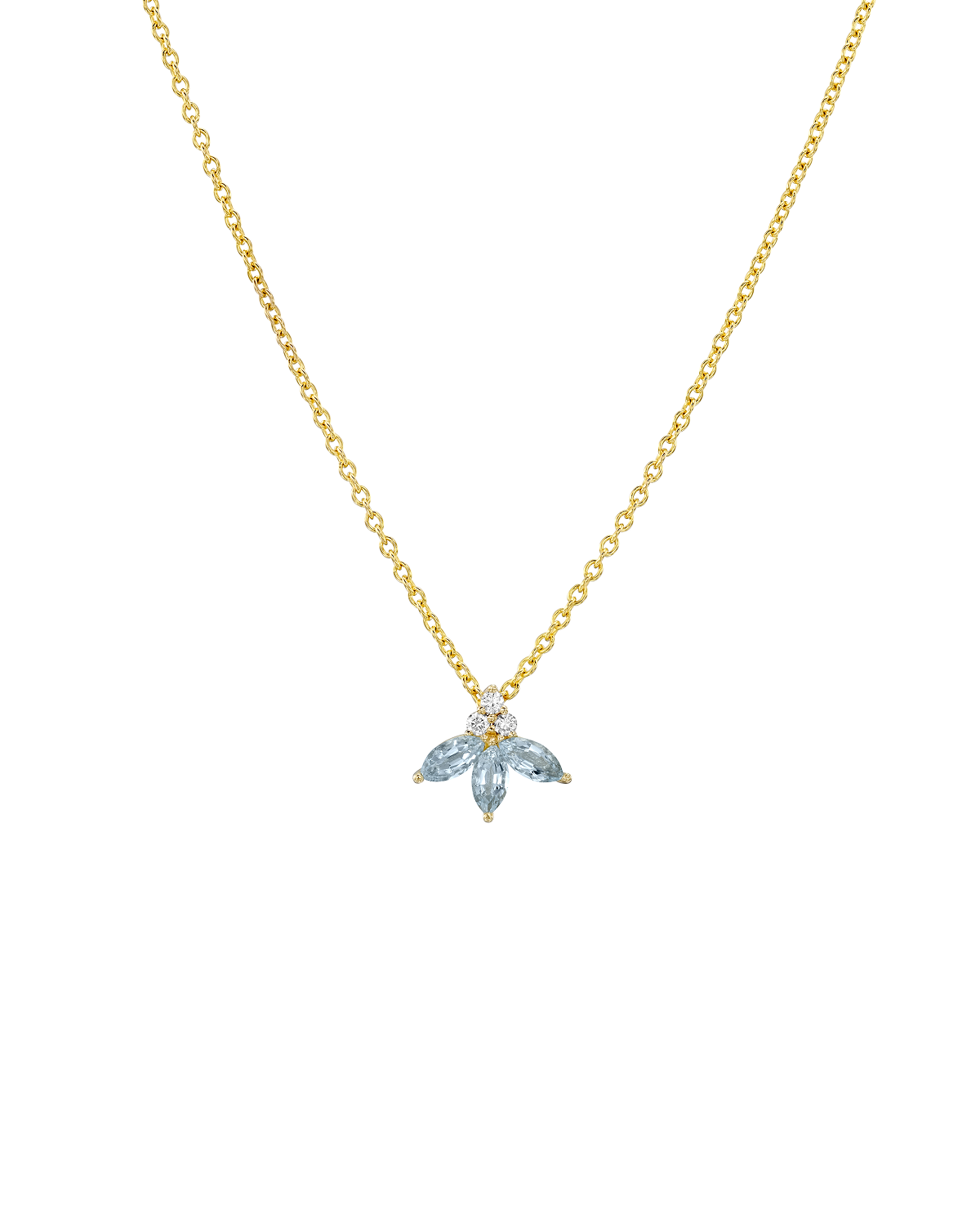 שרשרת ז'אן פואסון יהלומים ואקוומרין