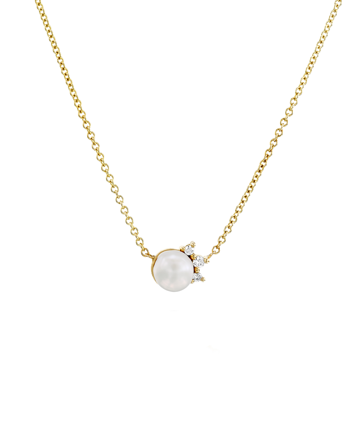 שרשרת סקארלט עם פנינה ויהלומים