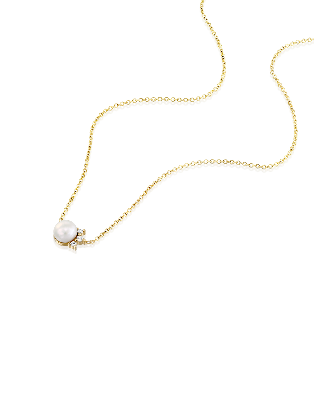 שרשרת סקארלט עם פנינה ויהלומים