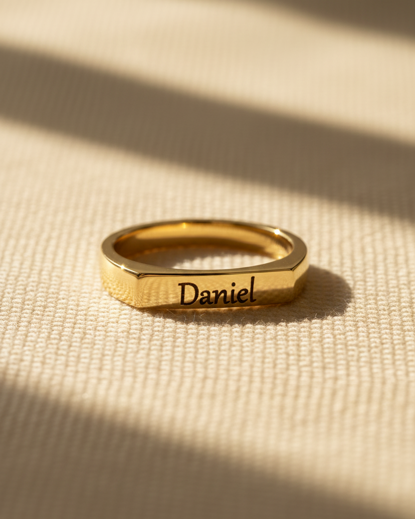 טבעת שרלוט עם חריטה