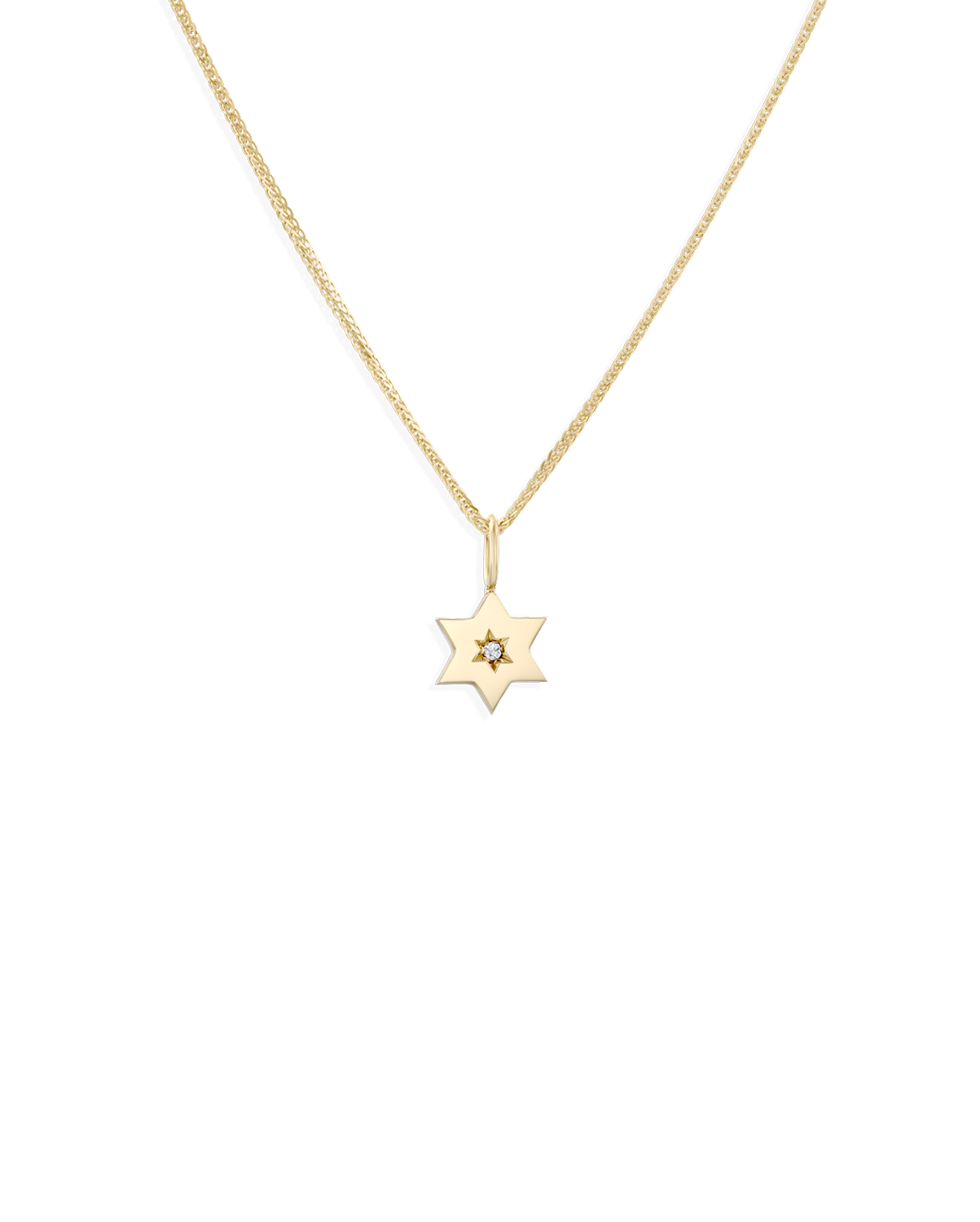 תליון מגן העוטף יהלום לבן