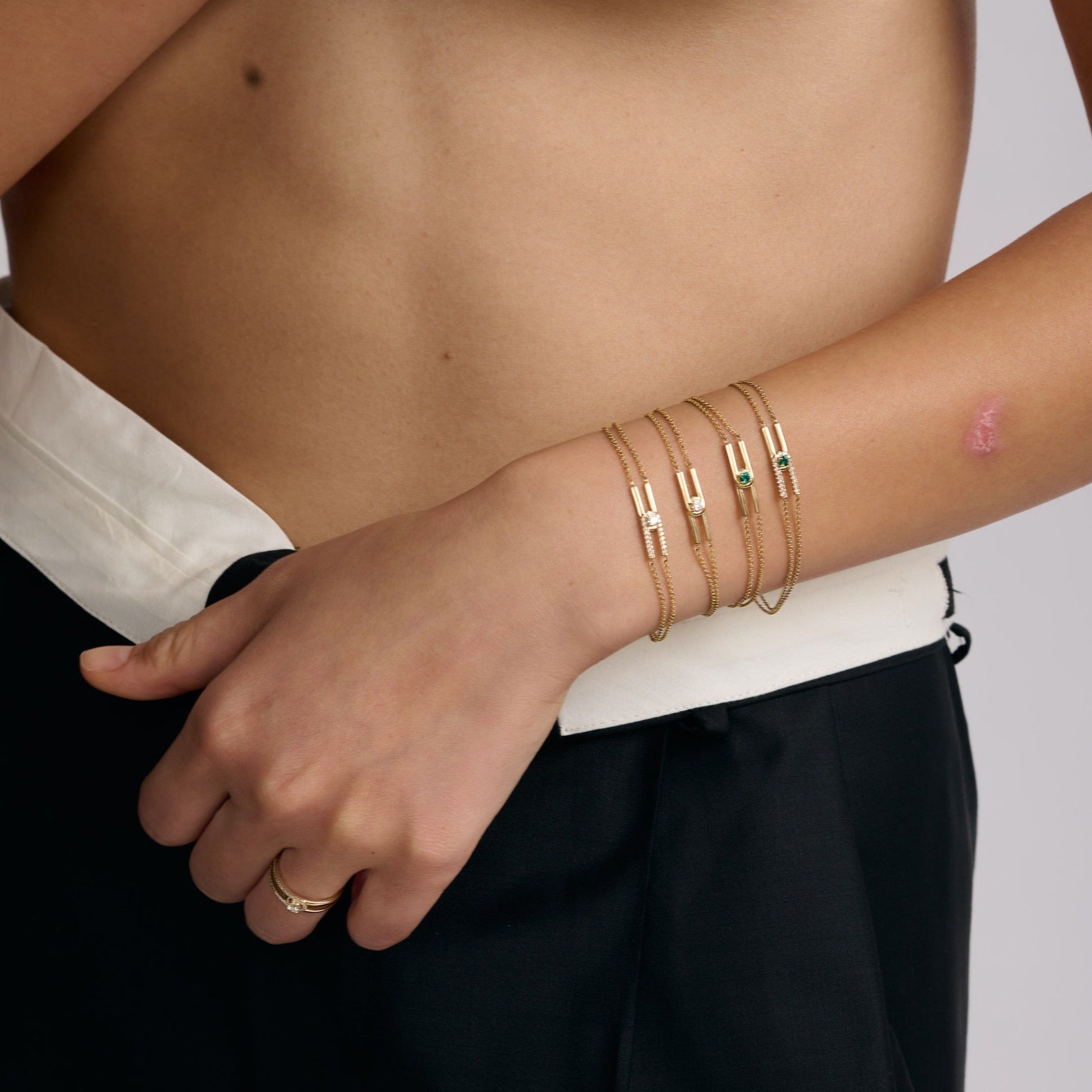 צמיד 09 - יהלום לבן