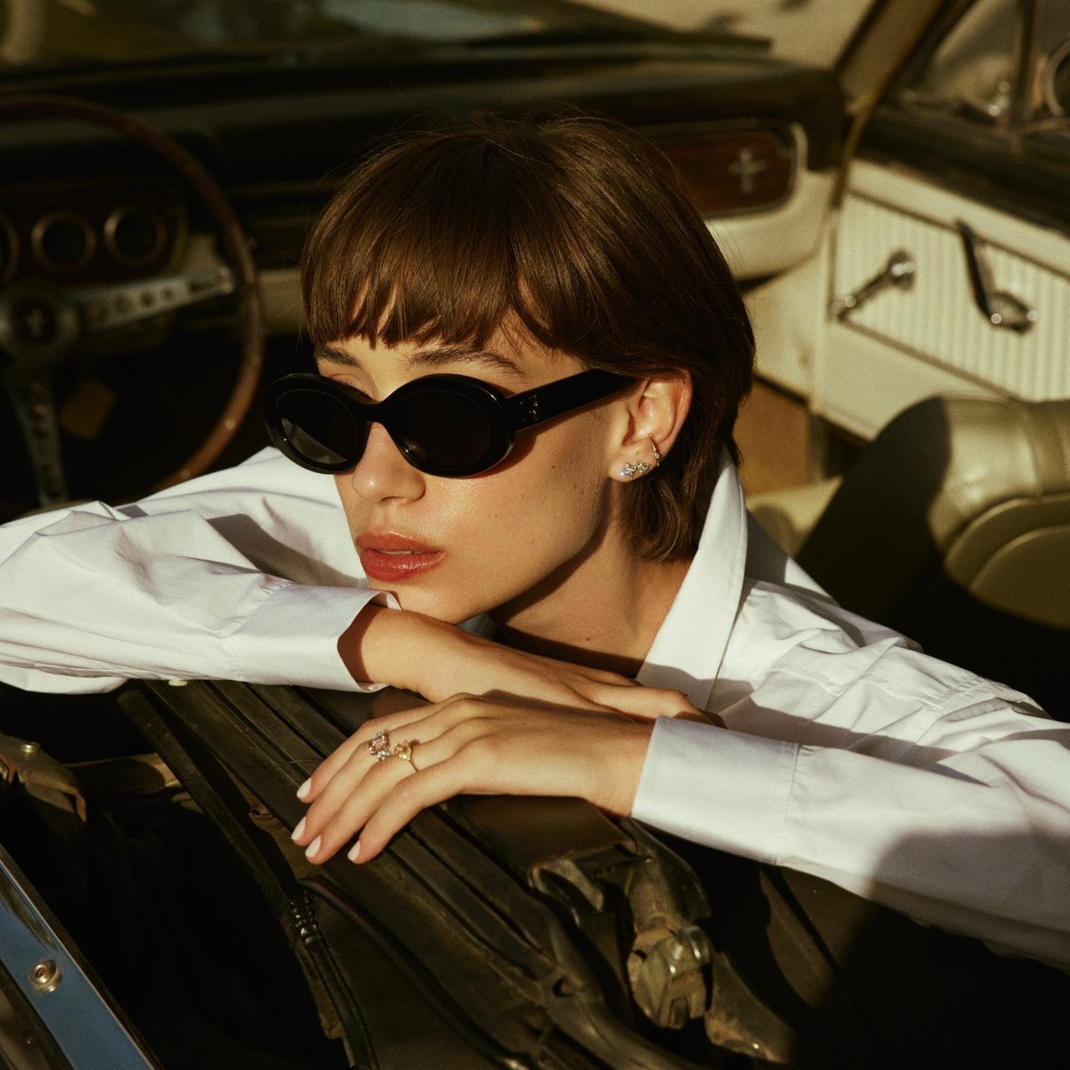 עגיל אליאנה יהלומים לבנים