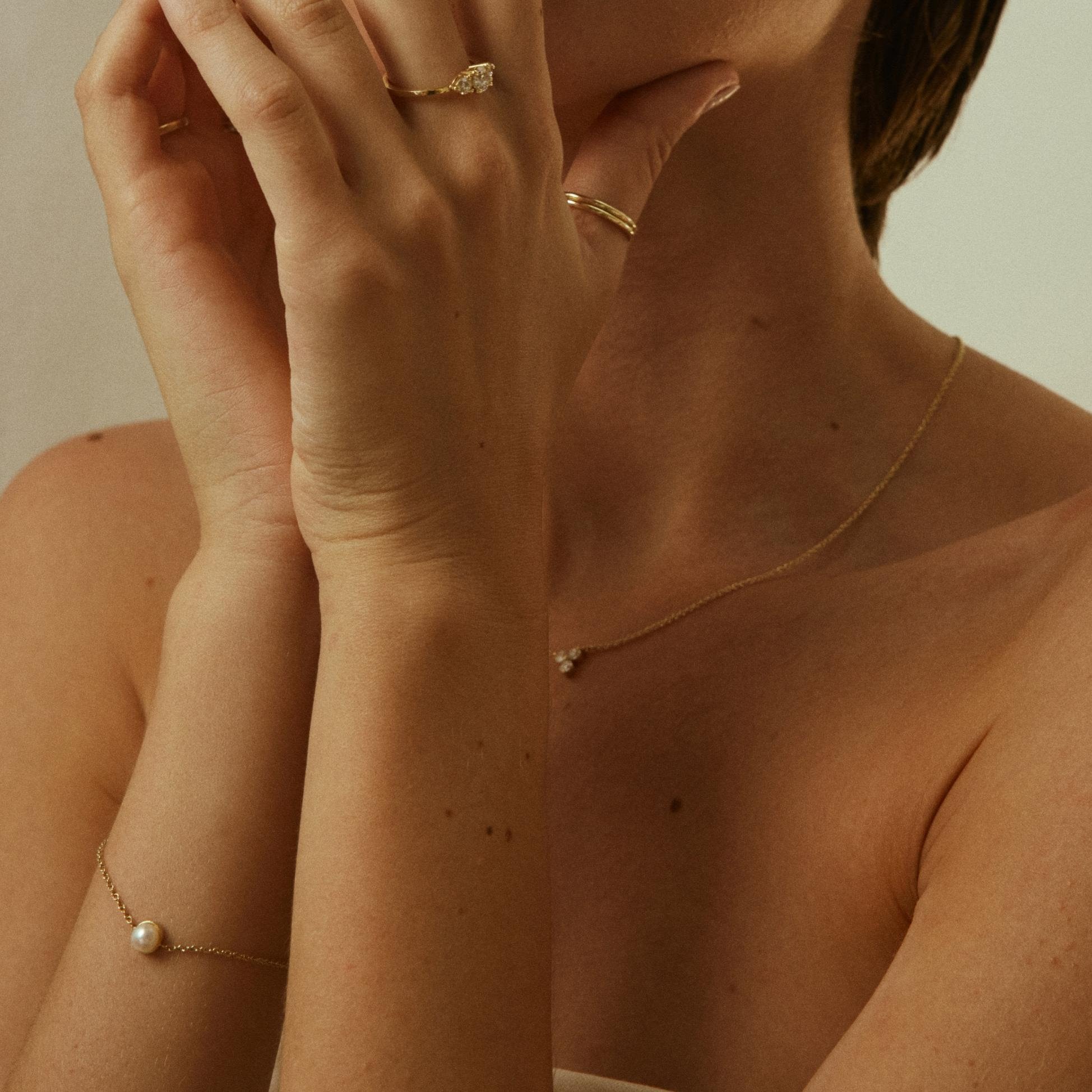 צמיד פנינה סקארלט