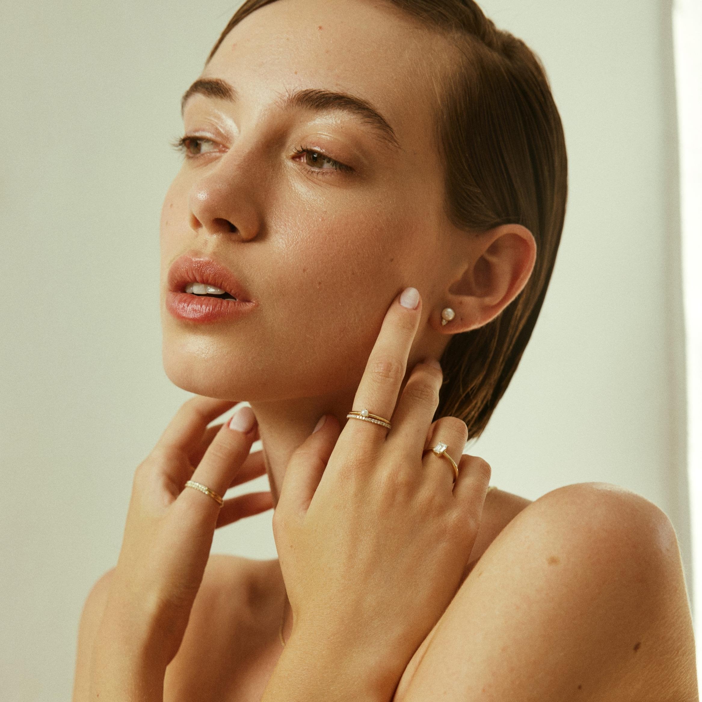 טבעת איטרנטי יהלומים לבנים