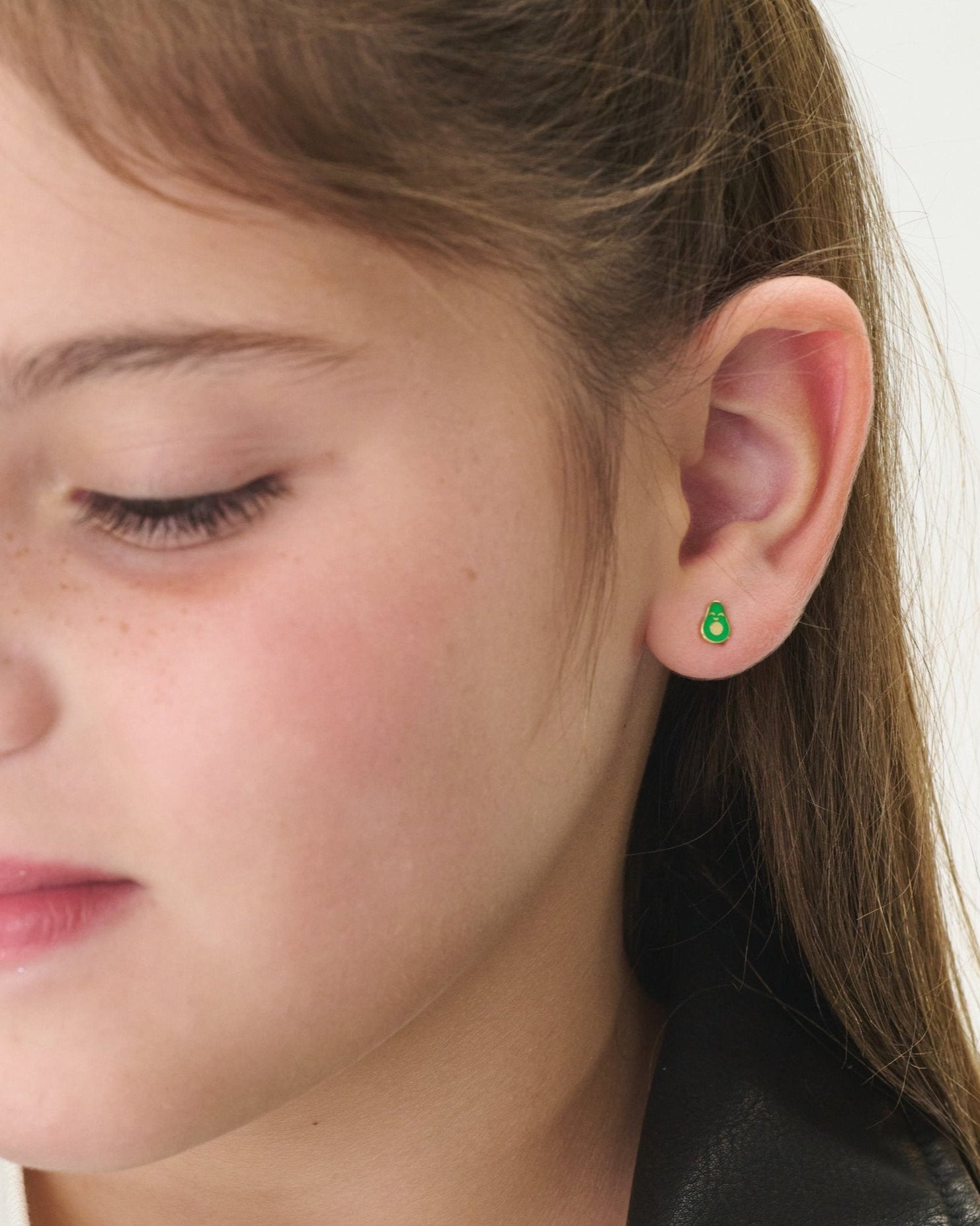 עגיל אבוקדו זהב