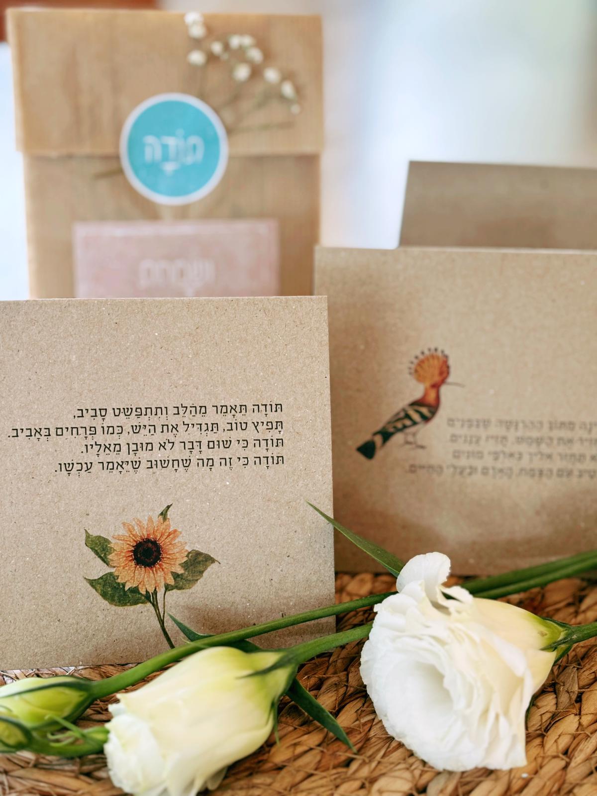 מארז גלויות - תודה