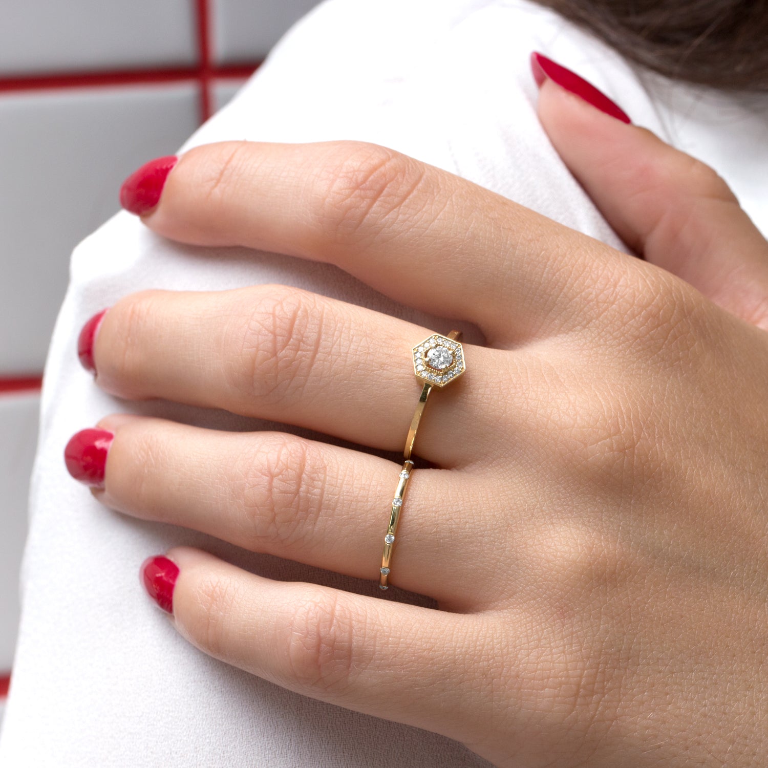 טבעת איימי עם יהלום 3.5 מ"מ