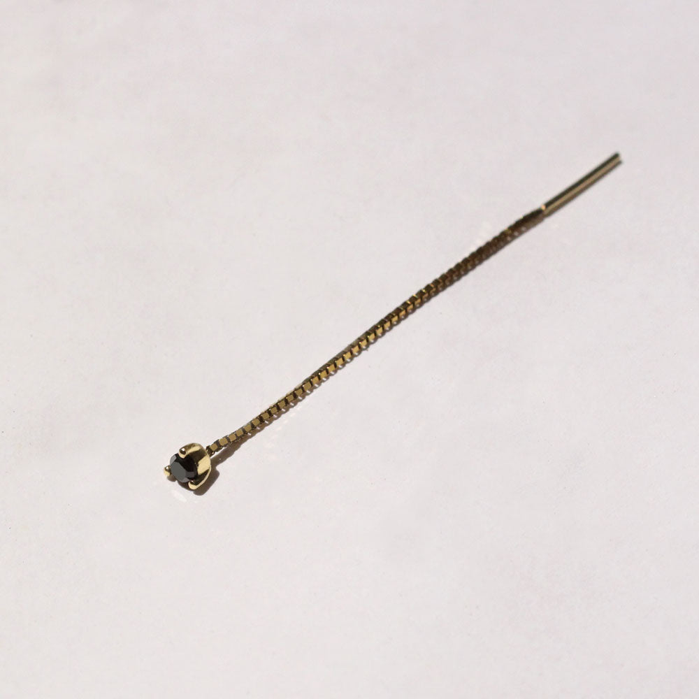 עגיל נוני יהלום שחור