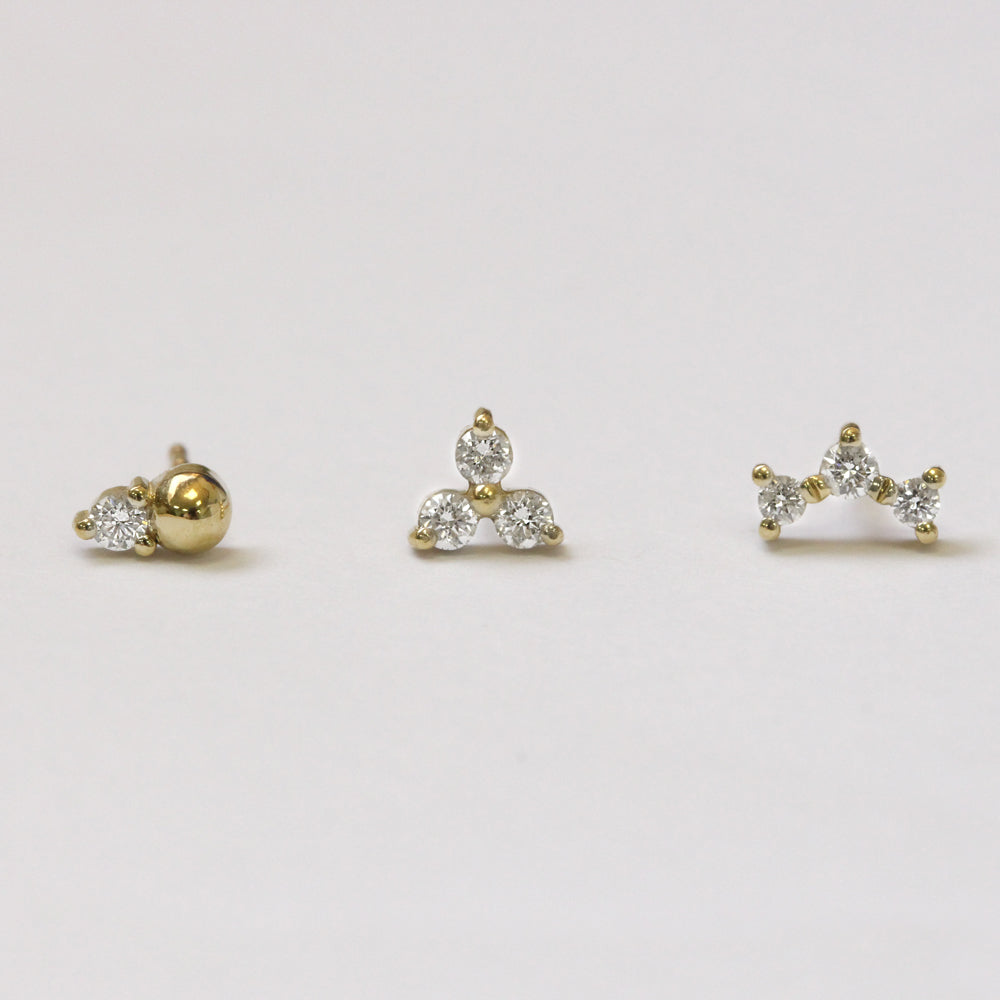 עגיל גרייס יהלומים לבנים