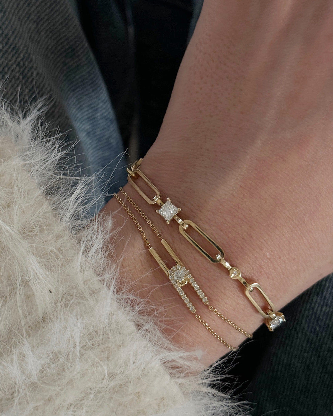 צמיד 08 - יהלומים לבנים