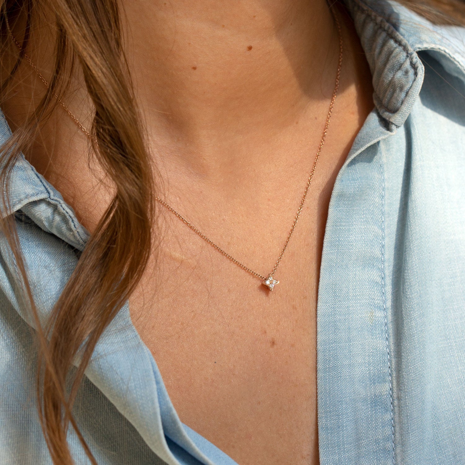 שרשרת סאטרן יהלומים לבנים