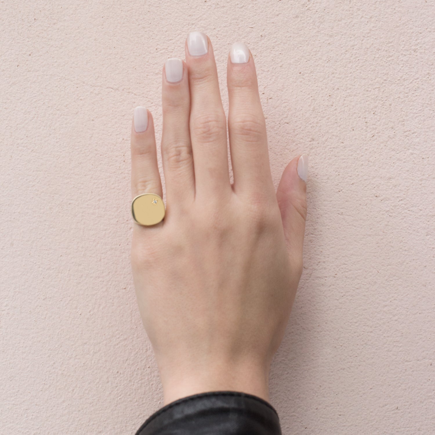 טבעת מילה עם יהלום בשיבוץ כוכב