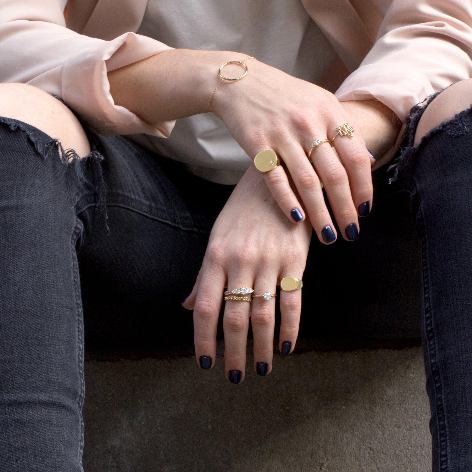 טבעת מילה עם יהלום בשיבוץ כוכב