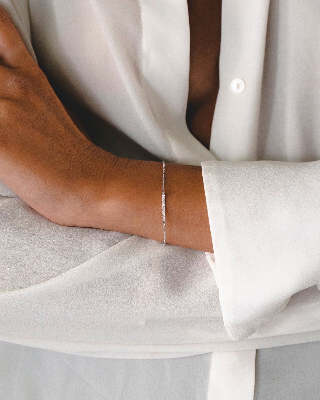 צמיד אנדריאה עם יהלומים לבנים