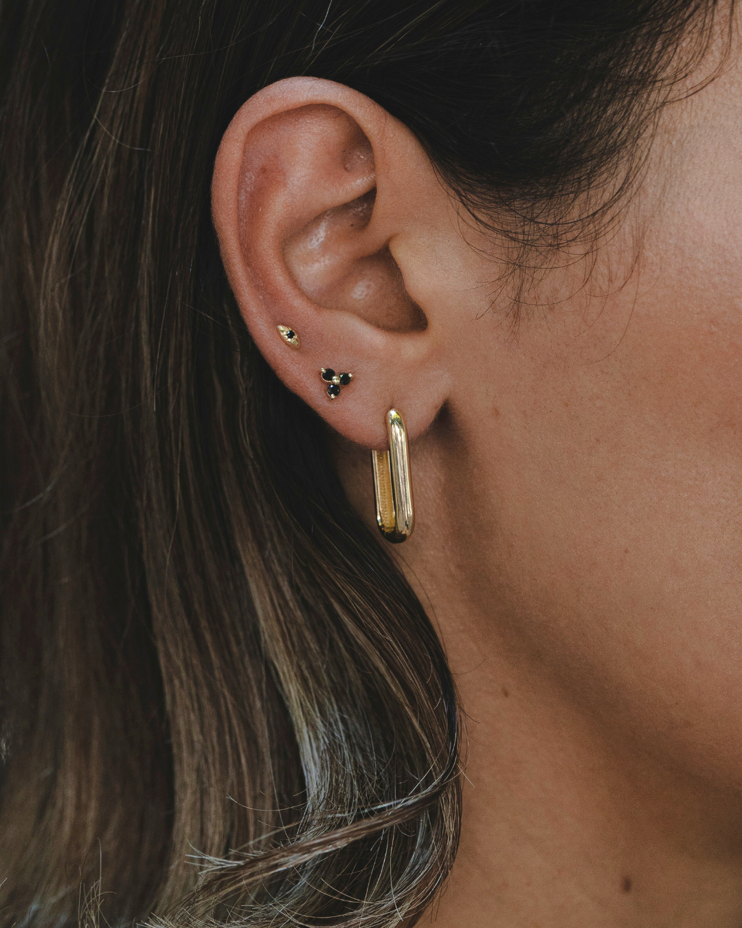 עגיל גרייס יהלומים שחורים