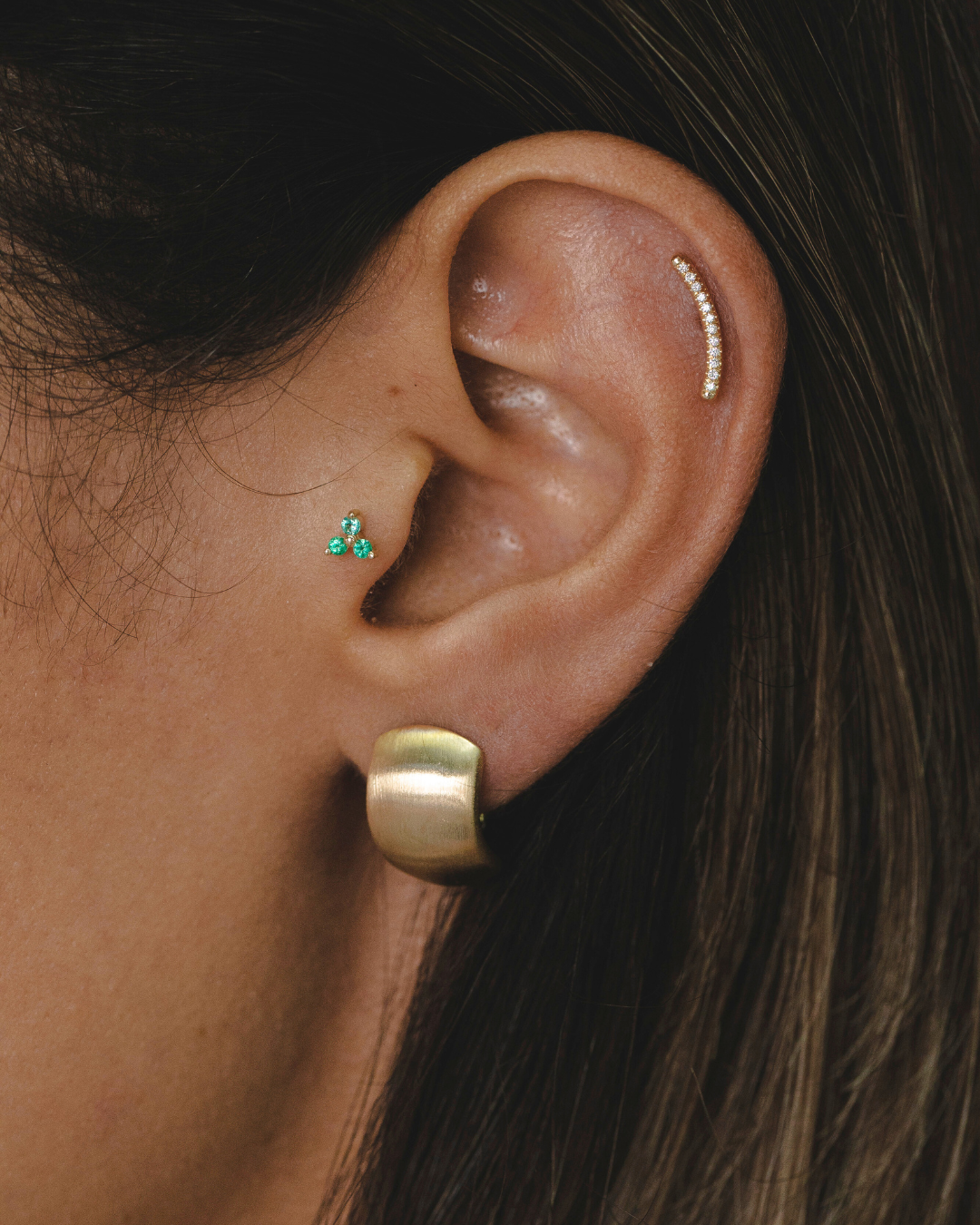 עגיל פירסינג מיני גרייס אמרלד