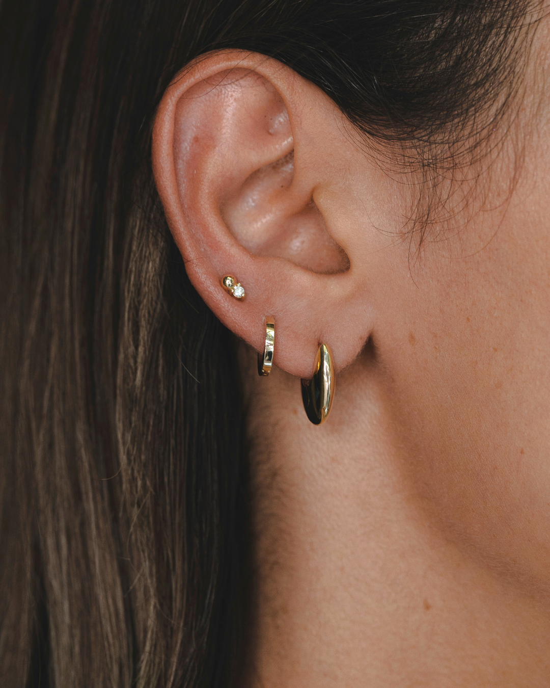 עגיל מארי יהלום לבן