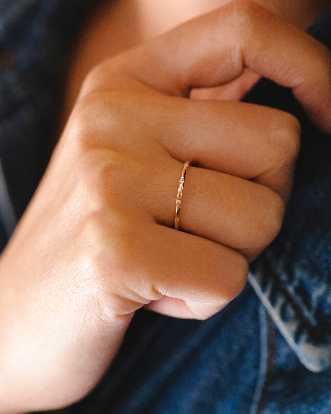 טבעת דונה זהב יהלומים לבנים