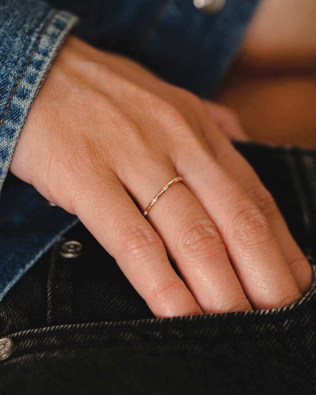 טבעת דונה זהב יהלומים לבנים