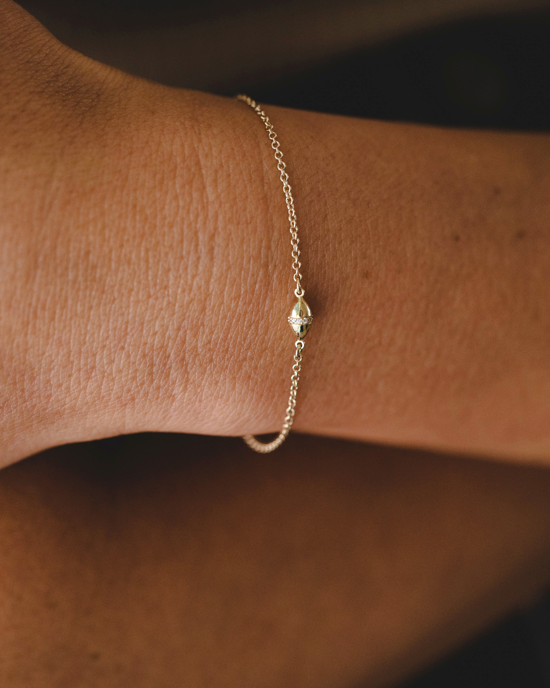 צמיד זהב קוקו יהלומים לבנים