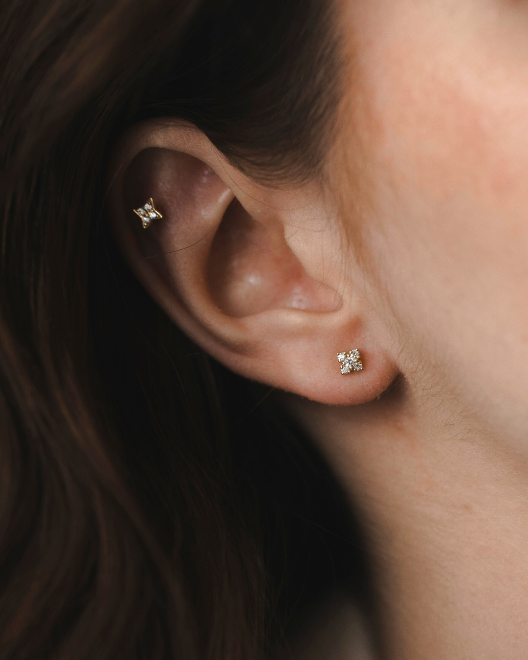 עגיל מיני אליאנה יהלומים לבנים