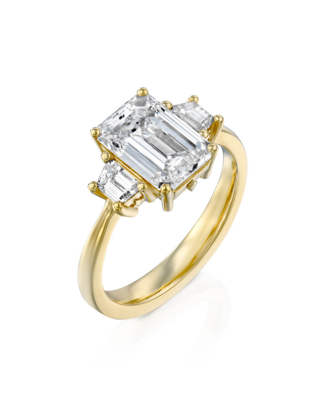 טבעת אוליביה יהלומי מעבדה לבנים