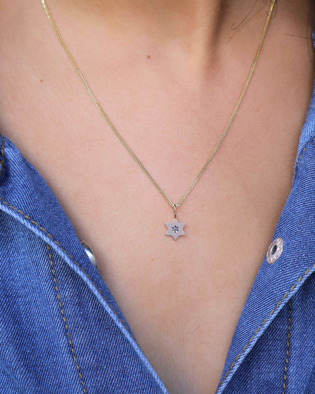 תליון מגן העוטף ספיר