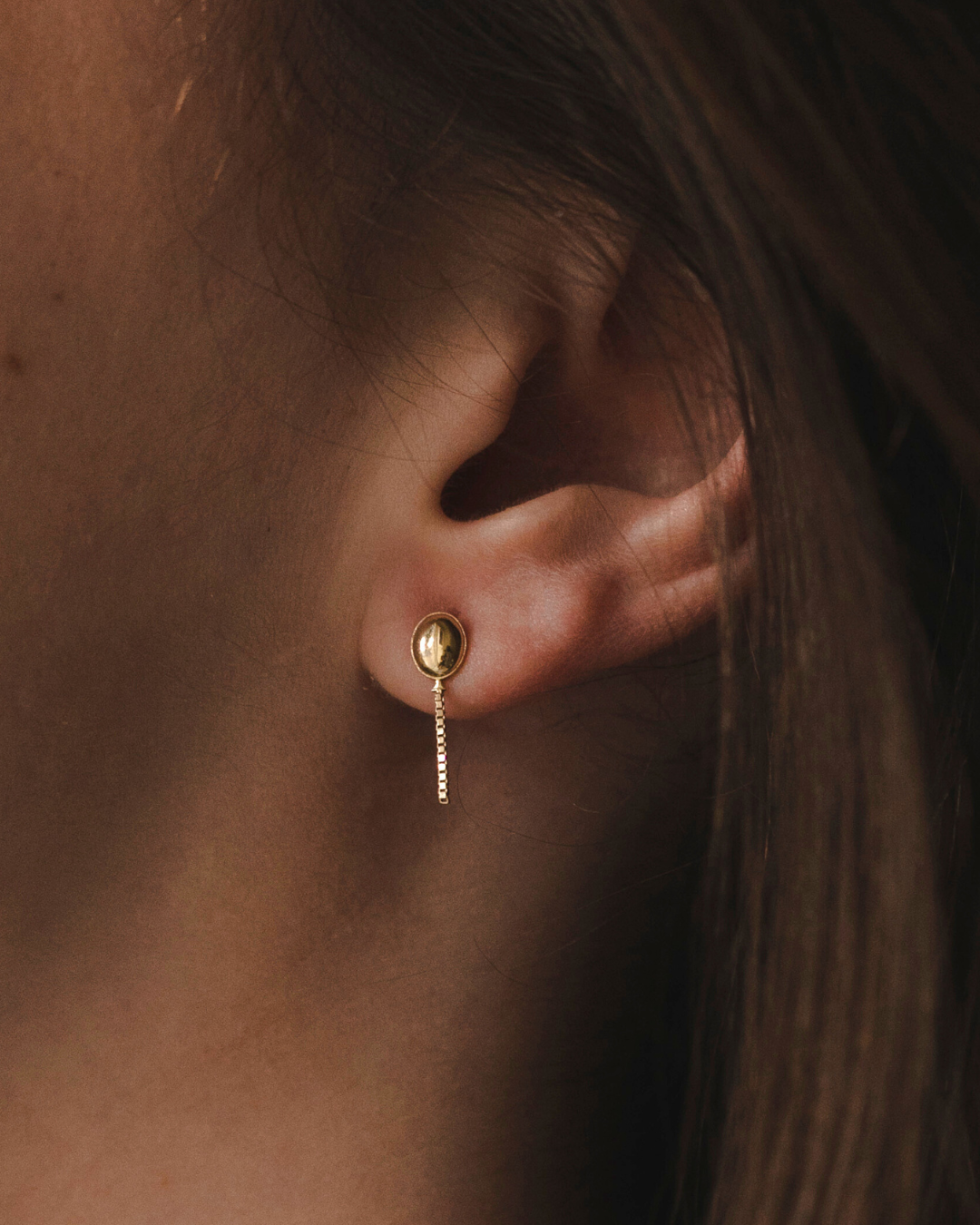 עגיל בלון זהב