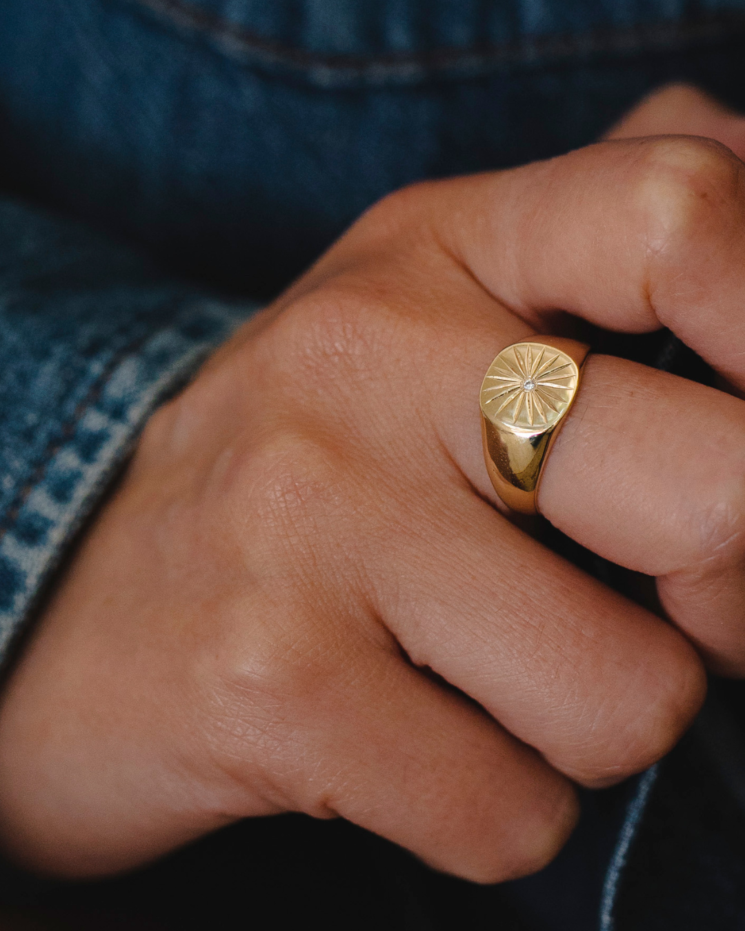 טבעת זהב סאני