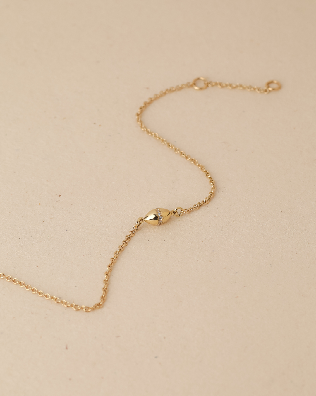 צמיד זהב קוקו יהלומים לבנים